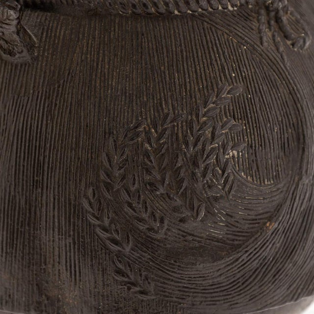 Antique Japanese Carved Cast Iron Ryubundoa Tetsubin Kettle, 19th Century For Sale - Image 11 of 18
