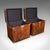 This is a pair of late vintage officer's campaign luggage cases. An English, leather and brass bedside nightstand, or...