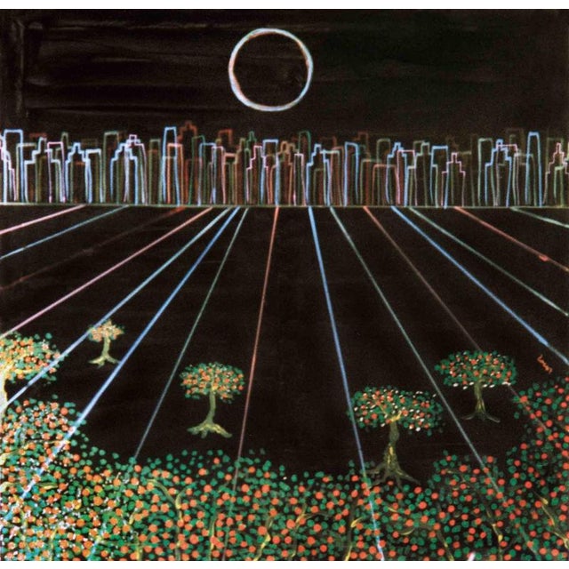 This work (r:0345) of 1987 entitled "city against nature" represents the cementification of the territory, necessary to...