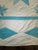 Vintage Handmade Quilted Turquoise and White Lone Star Quilt For Sale In Miami - Image 6 of 15