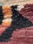 Modern Boujad Rug | Handwoven Wool Rug in Maroon & Orange with Abstract Lightning Motif Product Overview This striking...
