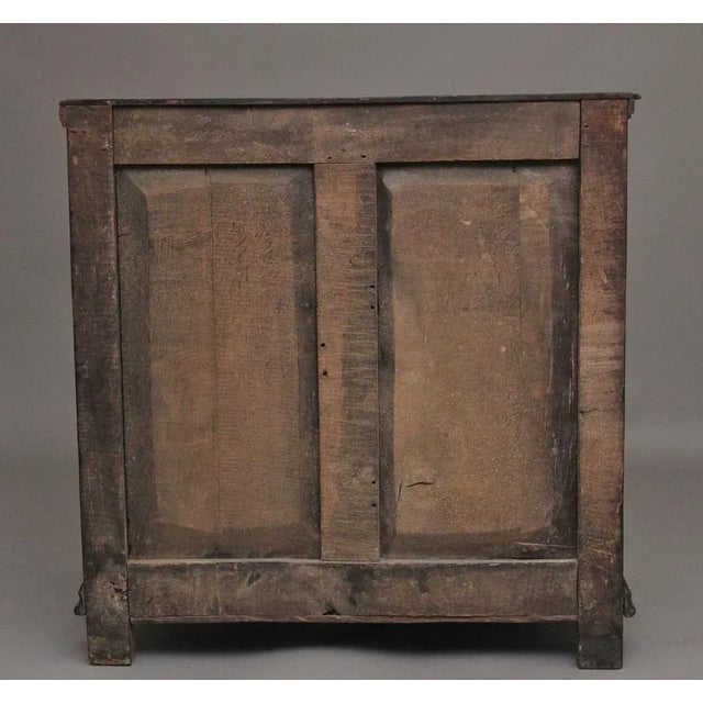 Antique Oak Moulded Front Chest of Drawers, 1700 For Sale - Image 3 of 10