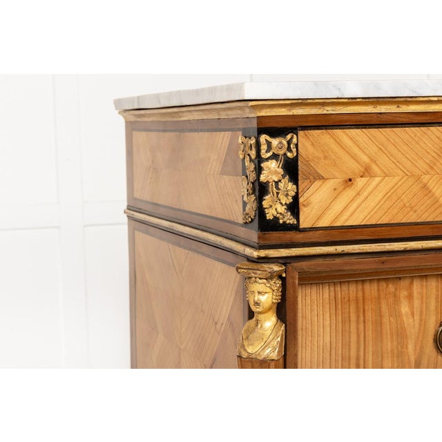 Wood Antique Italian Yew and Cherrywood Commodes, 1700s, Set of 2 For Sale - Image 7 of 11