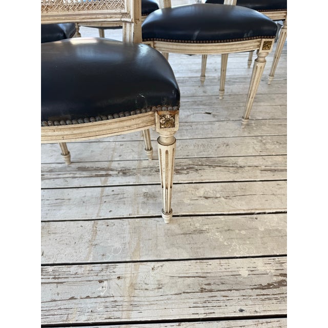 Fine 19th Century French Louis XVI Dining Chairs - Set of 6 For Sale - Image 9 of 12