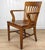1940s Antique Traditional Mahogany Wood Bankers Library Arm Chair For Sale - Image 5 of 16