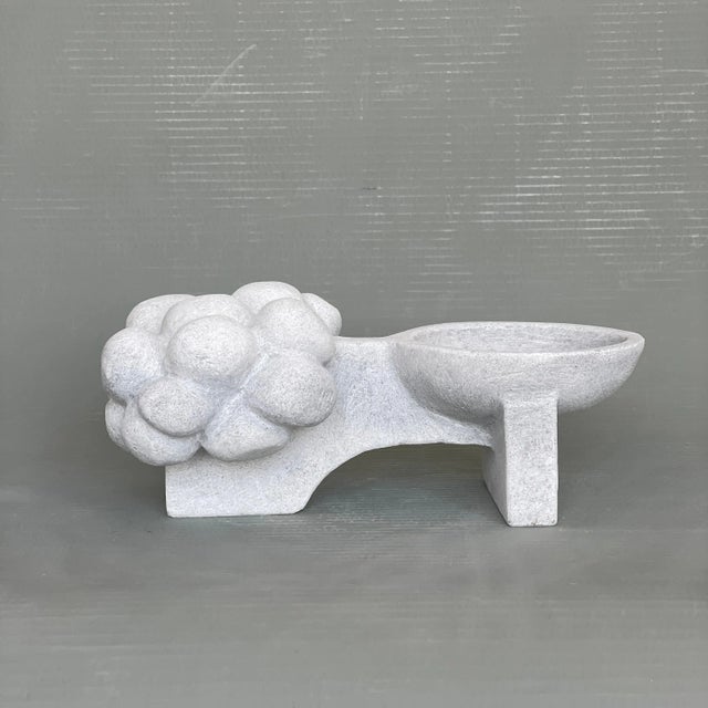 Hand carved marble vessel by tom von kaenel dimensions: d 14 x w 15 x h 13 cm materials: marble tom von kaenel, sculptor...