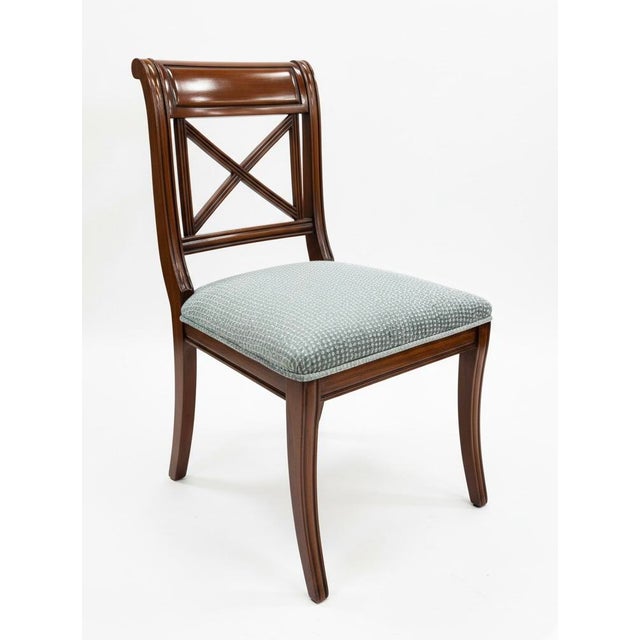 Wood Set of 6 Baker Milling Road Mahogany Dining Chairs For Sale - Image 7 of 10