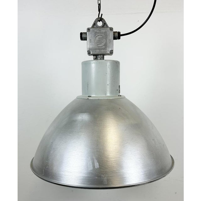 Large Industrial Aluminium Pendant Light from Elektrosvit, 1960s For Sale - Image 6 of 18