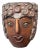 1960s Monumental Handcrafted Mexican Terra Cotta Janus Head Planter / Vessel With Spiral Relief Motif For Sale