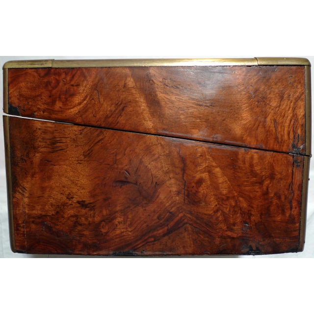Wood 19th Century Joseph Bramah English Burled Walnut Lap Desk For Sale - Image 7 of 12