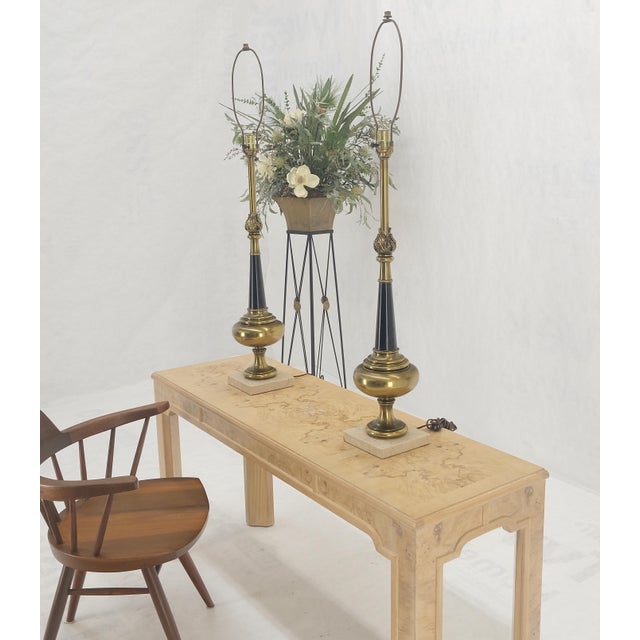 Stiffel Pair of Mid Century Modern Brass Vase Shape Table Lamps Stiffel MINT! For Sale - Image 4 of 14