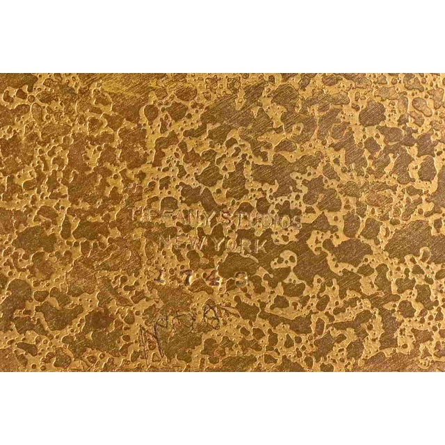 Metal Tiffany Studios New York Bronze Plate With Greek Key Design For Sale - Image 7 of 9