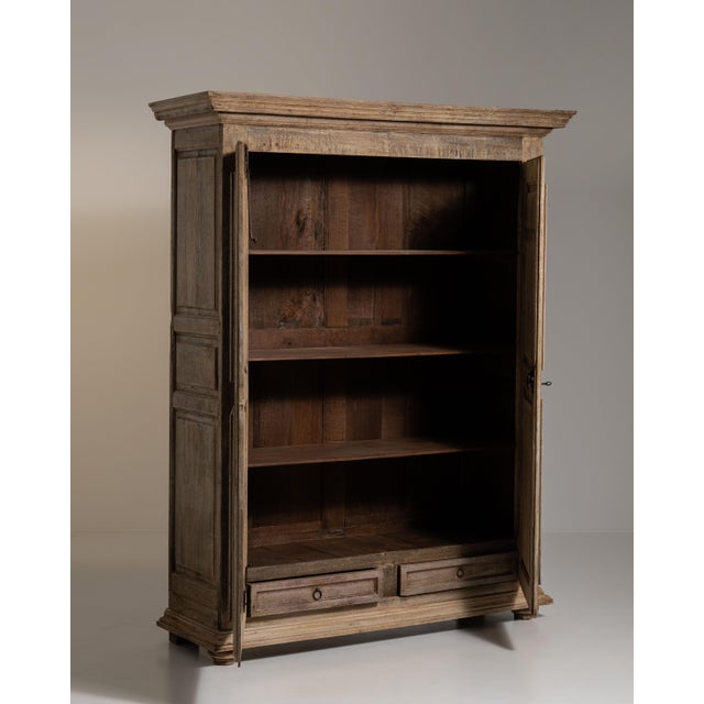 1800s Beige French Provençal Oak Armoire For Sale - Image 11 of 14