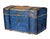 Blue Antique Swedish Painted Pine and Metal Chest For Sale - Image 8 of 8