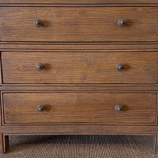 Ollie II 2 Drawer Reclaimed Elm Nightstand - Chestnut For Sale In Los Angeles - Image 6 of 8