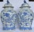 This attractive pair of large blue & white Chinese porcelain temple / ginger jars. This large Baluster vase have a scene...