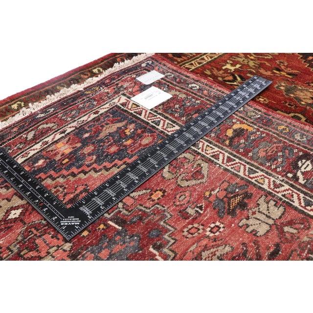 Mid 20th Century Vintage Persian Hamadan Runner - 03'04 X 13'02 For Sale - Image 5 of 10