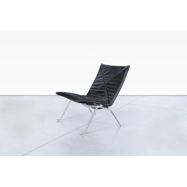 Mid-Century Pk22 Leather Lounge Chairs by Poul Kjaerholm for E. Kold Christensen For Sale In Los Angeles - Image 6 of 12