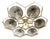 21st Century Hive Satin Brass Smoky Bubbles Murano Flush Mount by Fabio LTD For Sale