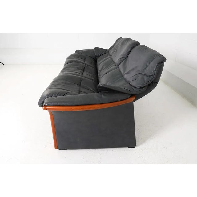 Gray Late 20th Century Ekornes Leather Stressless Eldorado Sofa For Sale - Image 8 of 16