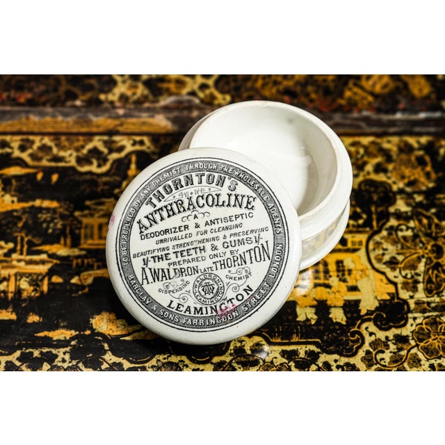 mmerse yourself in the charm of the 19th century with this exquisite porcelain toothpaste jar. Made in England, Thornton's...