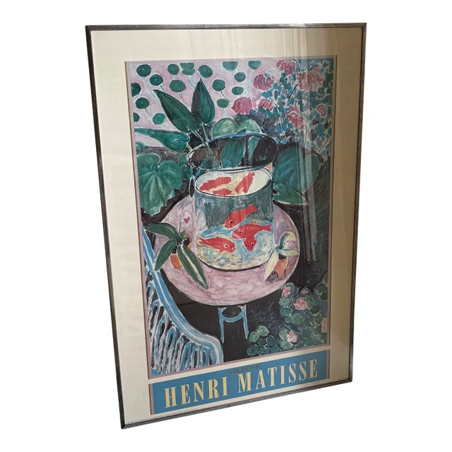 Henri Matisse Vintage Goldfish Framed 1987 Lithograph Print/Poster For Sale