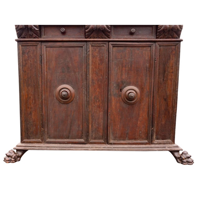 Italian Renaissance Walnut Cabinet For Sale - Image 10 of 11