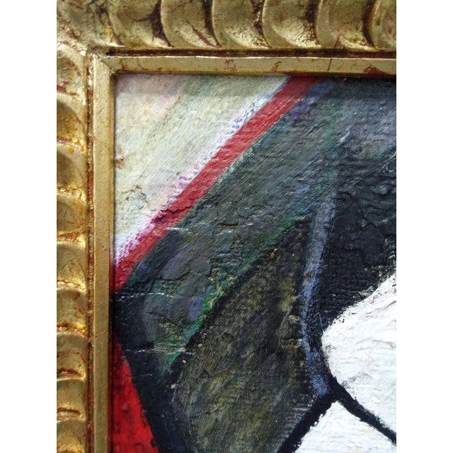 Textile Mid 20th Century Emil Filla (1882–1953) – Original Oil on Canvas Painting – Cubist Portrait For Sale - Image 7 of 7