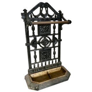 19th Century Cast Iron Walking Stick Stand or Umbrella Stand, 1890s For Sale