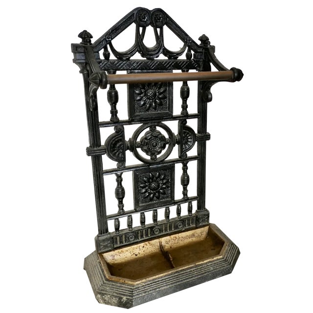 19th Century Cast Iron Walking Stick Stand or Umbrella Stand, 1890s For Sale