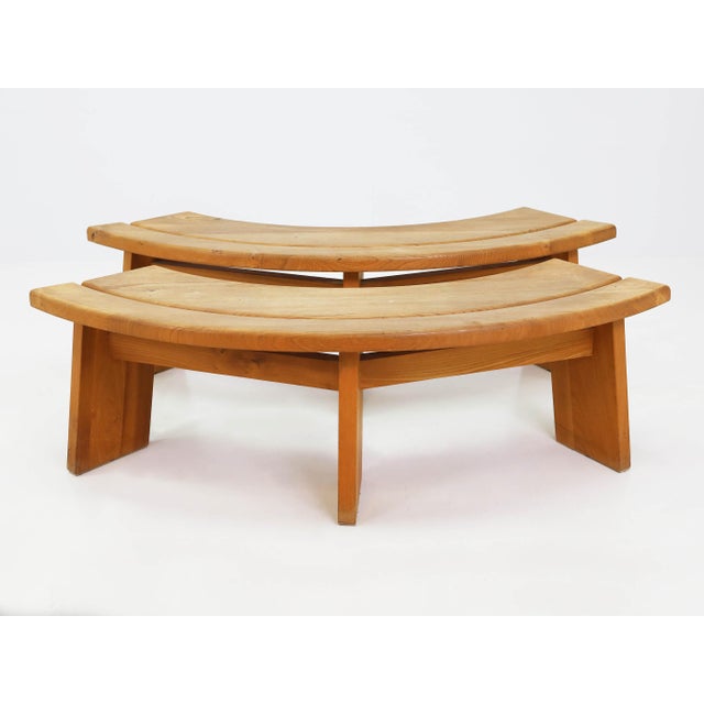 Model S38A Curved Benches by Pierre Chapo, France, 1965, in Very Good conditions. Designed 1960 to 1969 I have official...