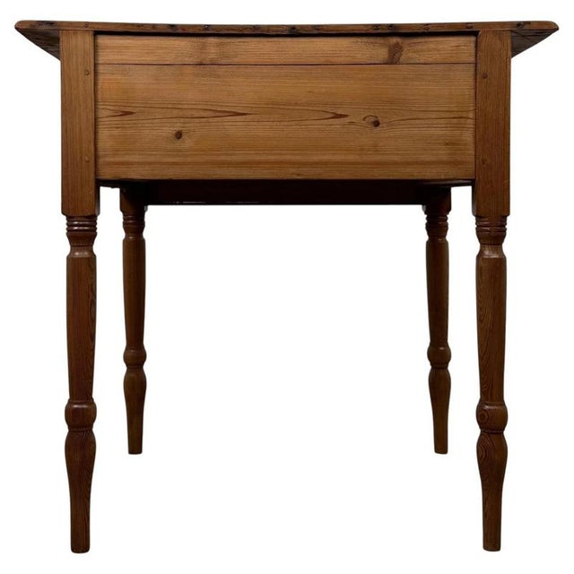 19th Century English Victorian Pitch Pine Side Table For Sale - Image 9 of 12