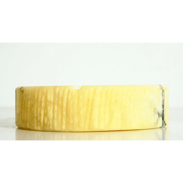 Vintage Italian Mid Century Carved Alabaster Table Ashtray / Catchall For Sale - Image 4 of 7