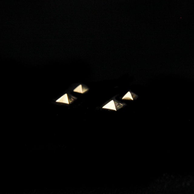 Contemporary Small Pyramid Studs by Anjalé, A Pair For Sale - Image 3 of 3