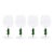 Treetop Tree Cheers Green Wine Glasses, Set of 4 For Sale