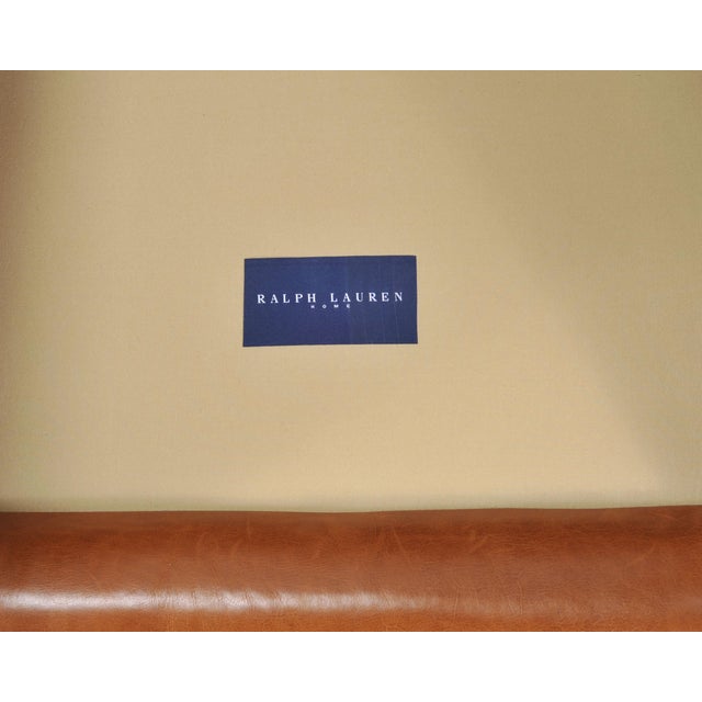 Ralph Lauren Italian Aran Isles Leather Mahogany Club Chair For Sale In Sacramento - Image 6 of 18