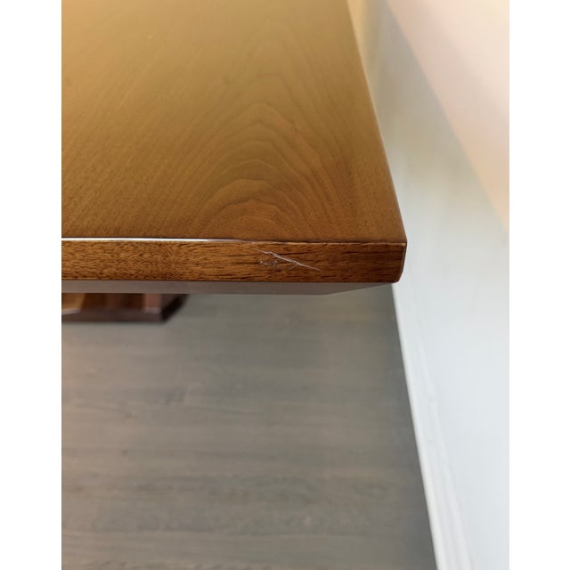 Hellman Chang Monumental High Gloss Art Deco Walnut Z Dining Table For Sale - Image 11 of 13