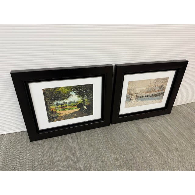 Design Plus Gallery presents a Pair of Claude Monet Reproduction Prints. "Adolph Reading in the Garden" is a summer...