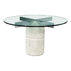Paracarro' Concrete Dining Table by Giovanni Offredi for Saporiti Italia, 1970s