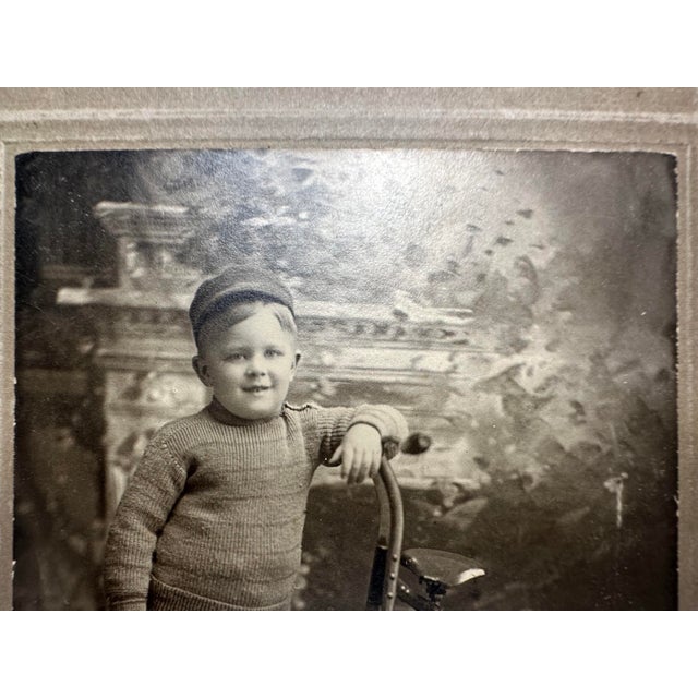 Antique Cabinet Card Photo of Young Boy with Tricycle for your consideration. The cabinet card measures approx. 4 1/4...