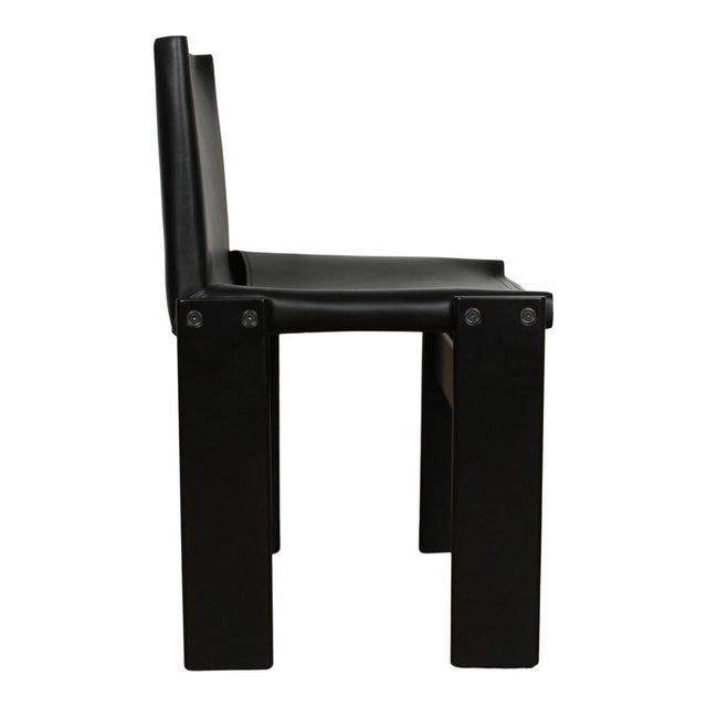 Vintage Black Lacquered Monk Dining Chair by Tobia & Afra Scarpa for Molteni, 1976, Set of 10 For Sale - Image 14 of 18