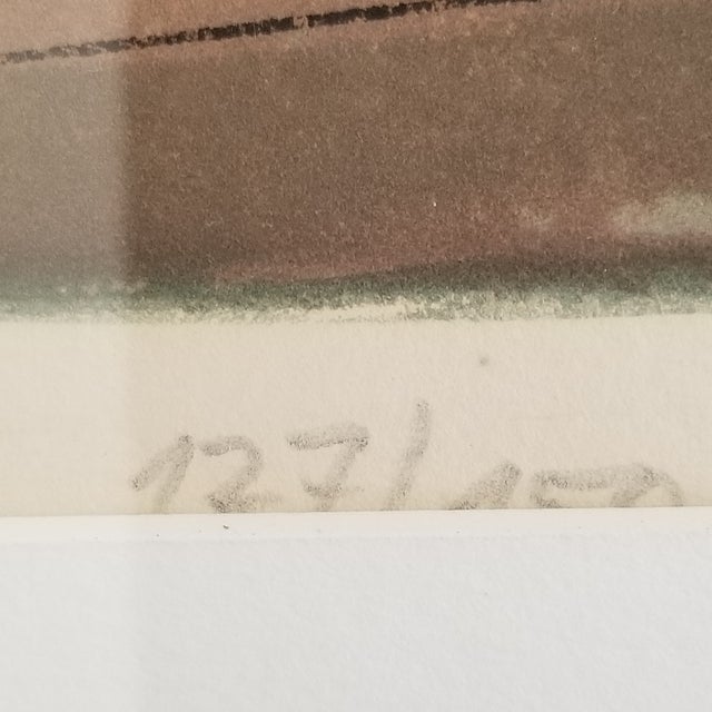 Abstract Framed Hans Erni "Die Spennerinnen" Limited Edition Lithograph For Sale - Image 3 of 4