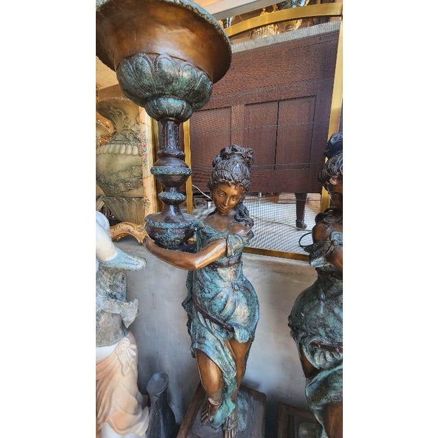 Mid 20th Century Pair of Bronze Sculptures For Sale In Dallas - Image 6 of 8