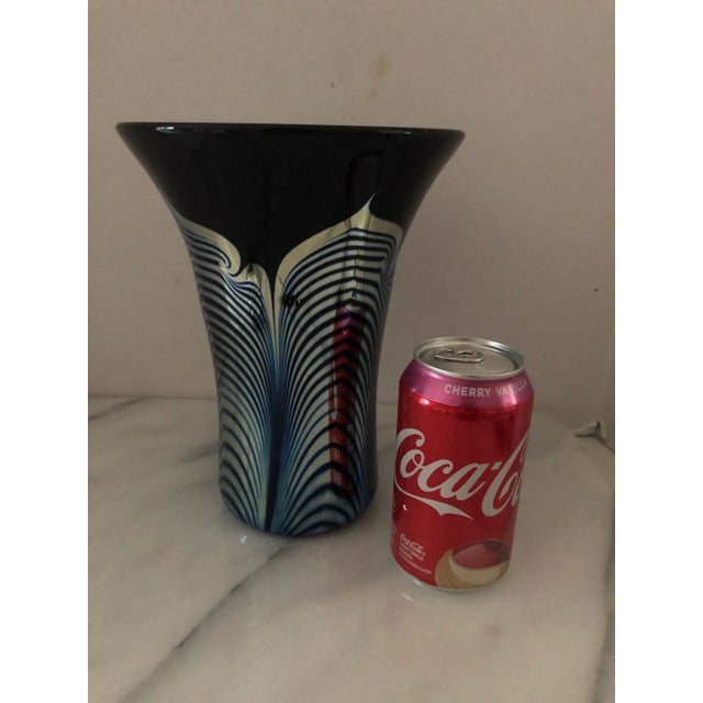 1980s Correa Studios Iridescent Flared Vase For Sale - Image 12 of 13