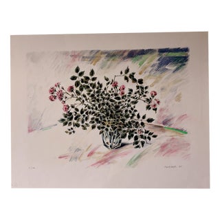 Kai Flummer, Floral Lithograph, 1984, Lithograph For Sale