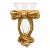 1996 Gold Gilt Bow Pedestal Glass Vase For Sale