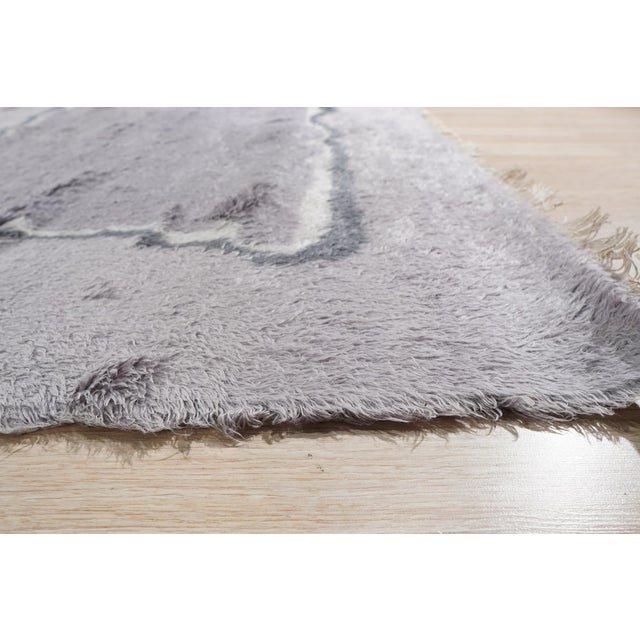 Contemporary 9x12 Maya Classic Purple Abstract Modern Hand Knotted Wool Carpet Rug For Sale - Image 3 of 8