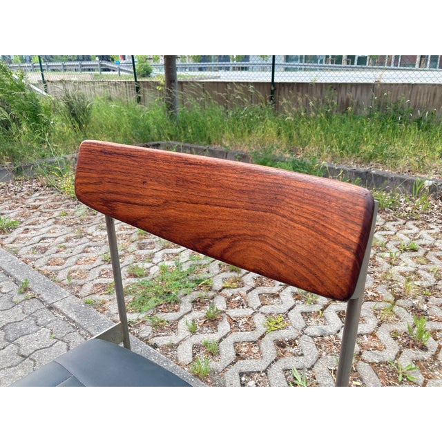 Mid-Century Modern Modernist Industrial Teak Chair from Thereca, 1960s For Sale - Image 3 of 12