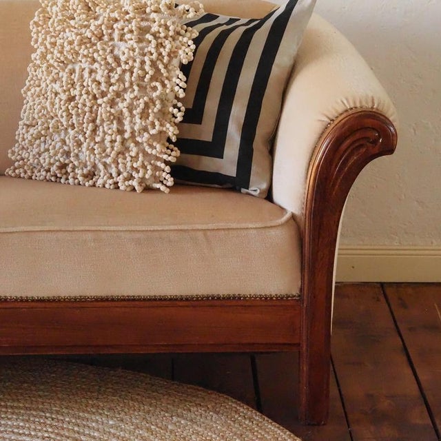 Art Deco Two-Seater Sofa with Curved Armrests, 1930 For Sale - Image 7 of 15