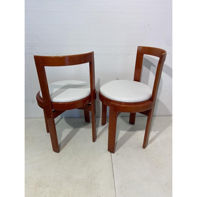 Italian Red Lacquered Wooden Breakfast Table and Chairs by Gianfranco Frattini, 1975, Set of 5 For Sale - Image 13 of 16